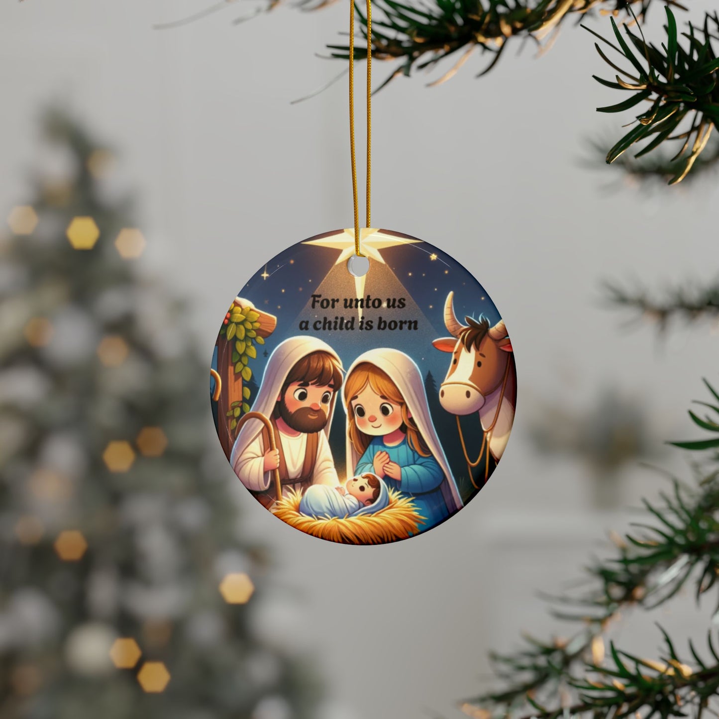 For Unto Us Christmas Ornament