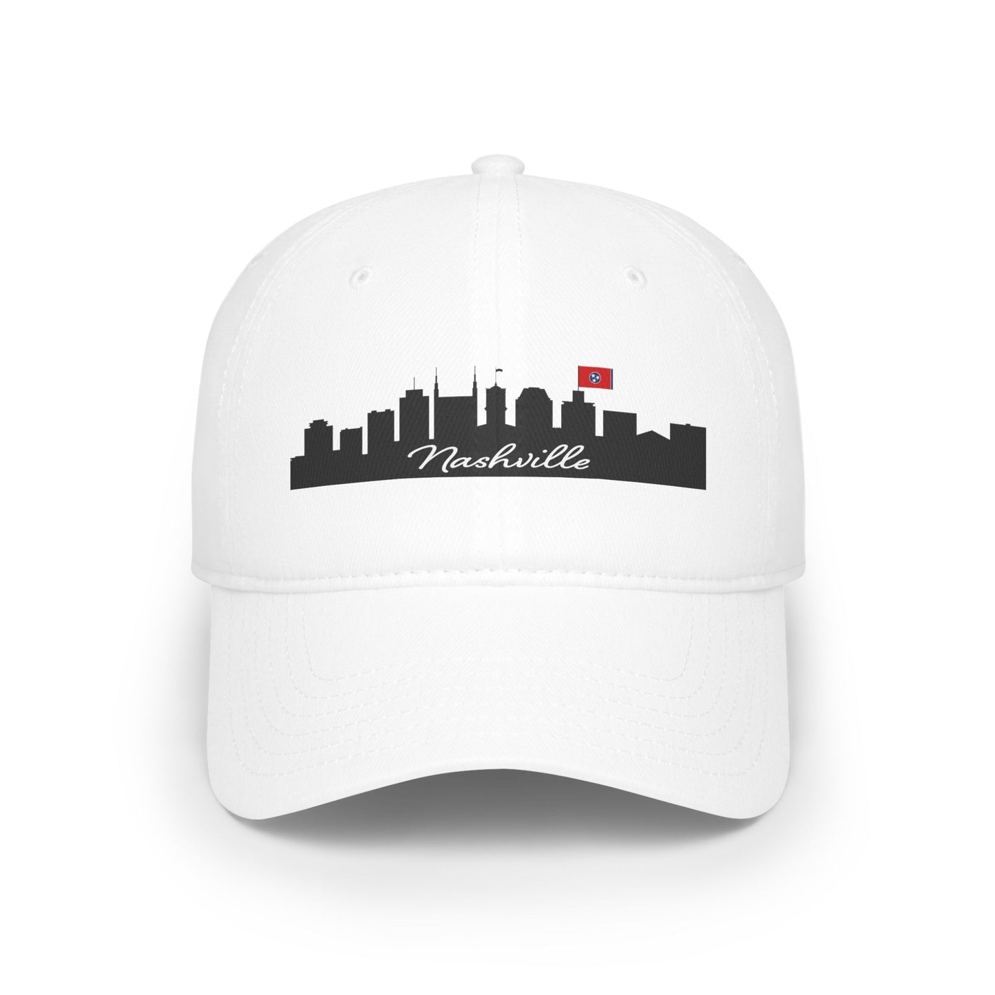 Nashville - City Outline - Low Profile Baseball Cap