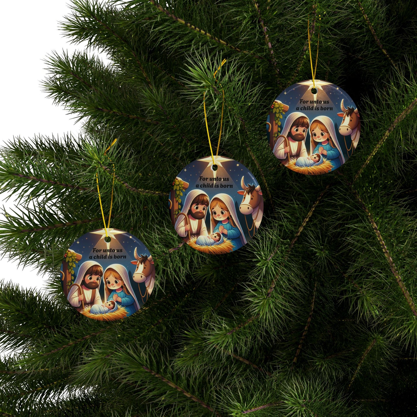 For Unto Us Christmas Ornament