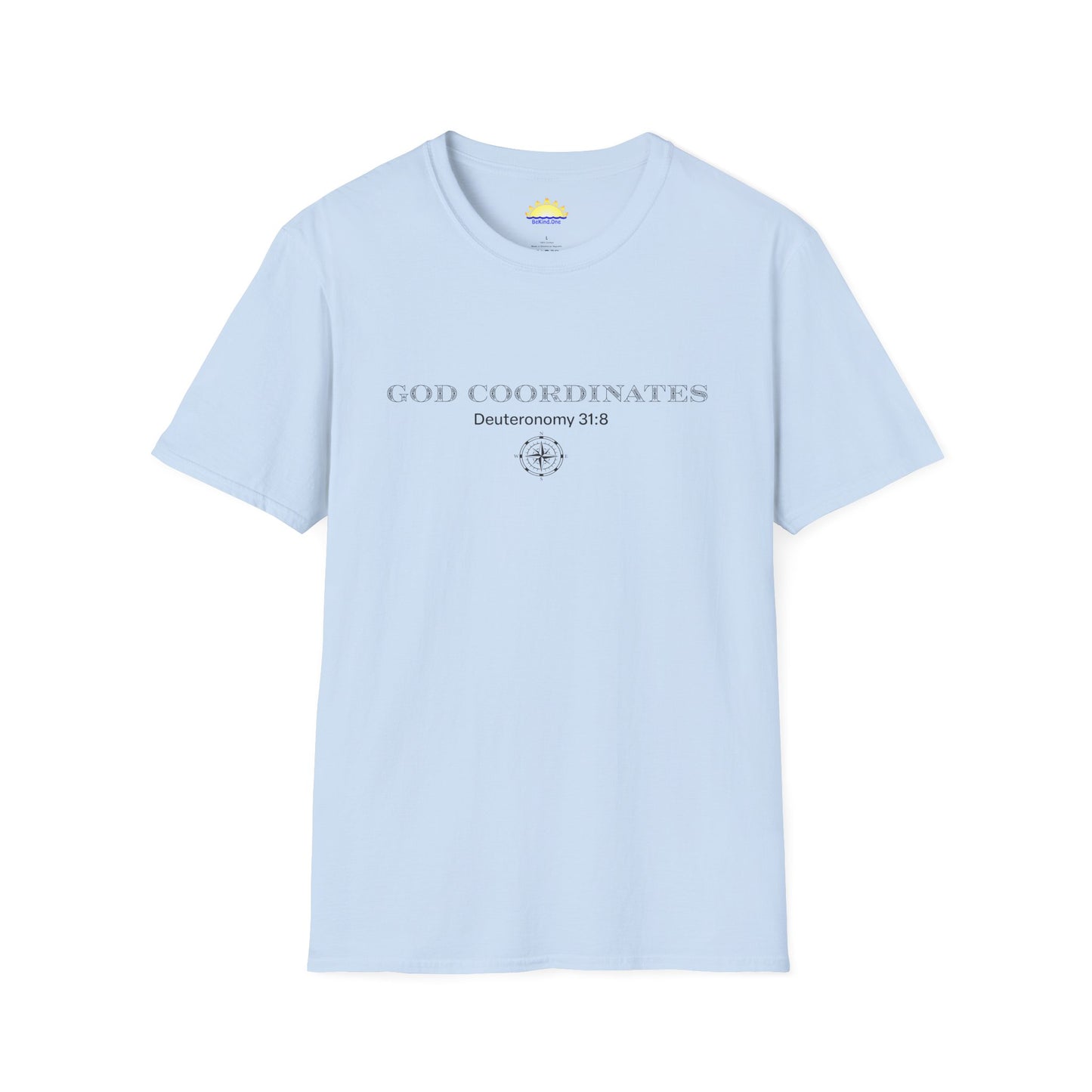 Deuteronomy 31:8 - God Coordinates - Unisex Softstyle T-Shirt
