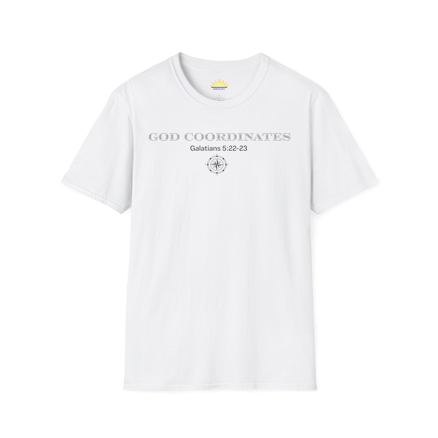 Galatians 5:22-23 - God Coordinates - Unisex Softstyle T-Shirt