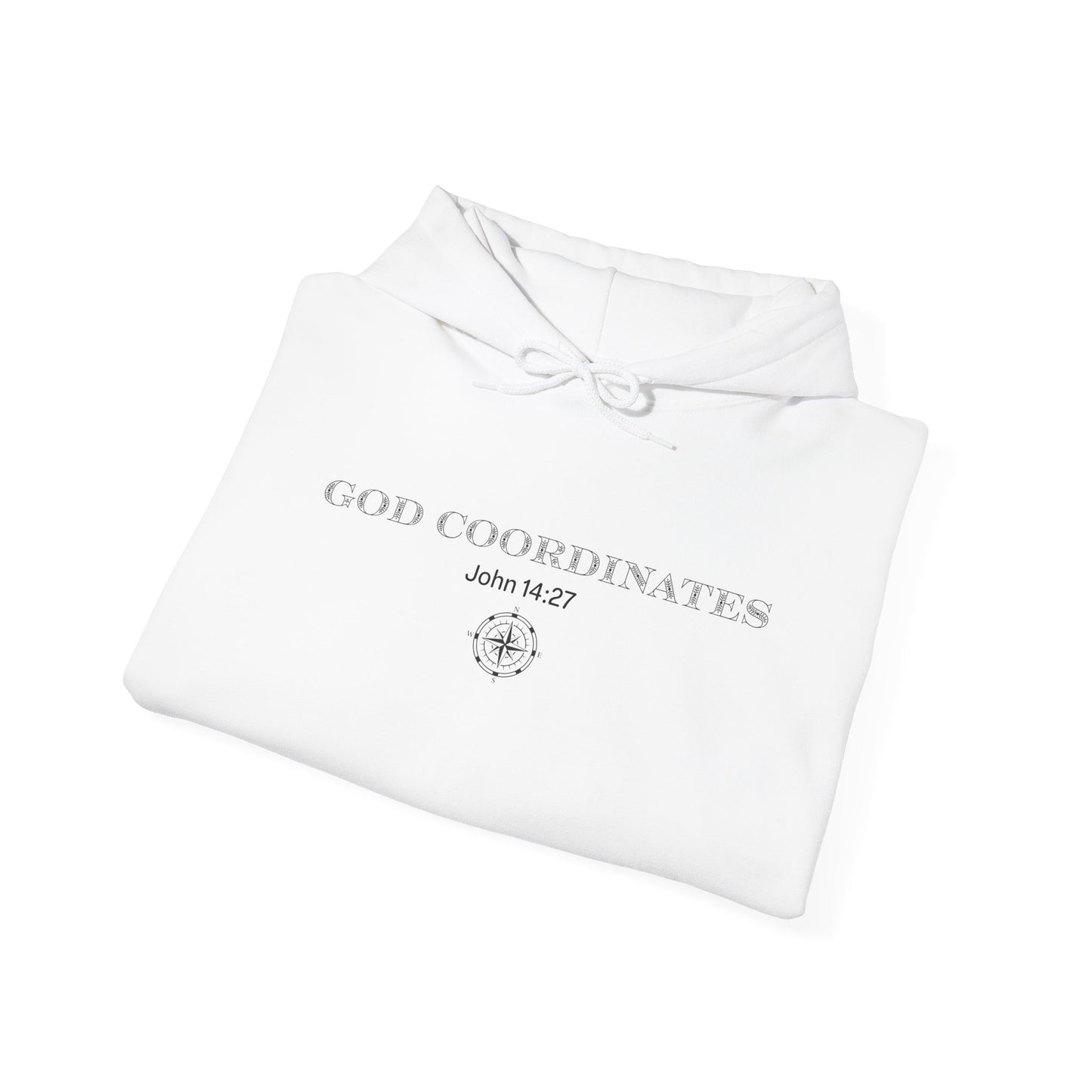 John 14:27 - God Coordinates - Unisex Heavy Blend™ Hooded Sweatshirt