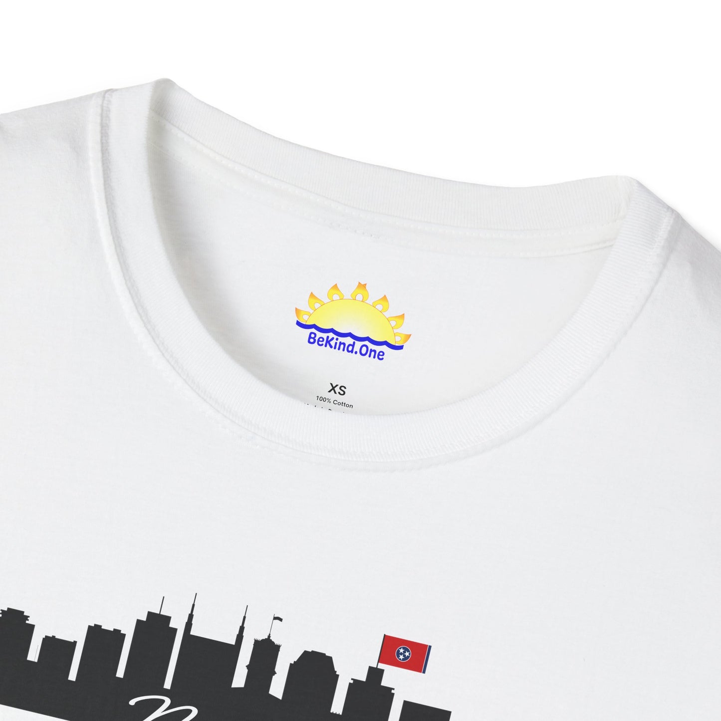 Nashville - City Outline (Light Color Options) - Unisex Softstyle T-Shirt