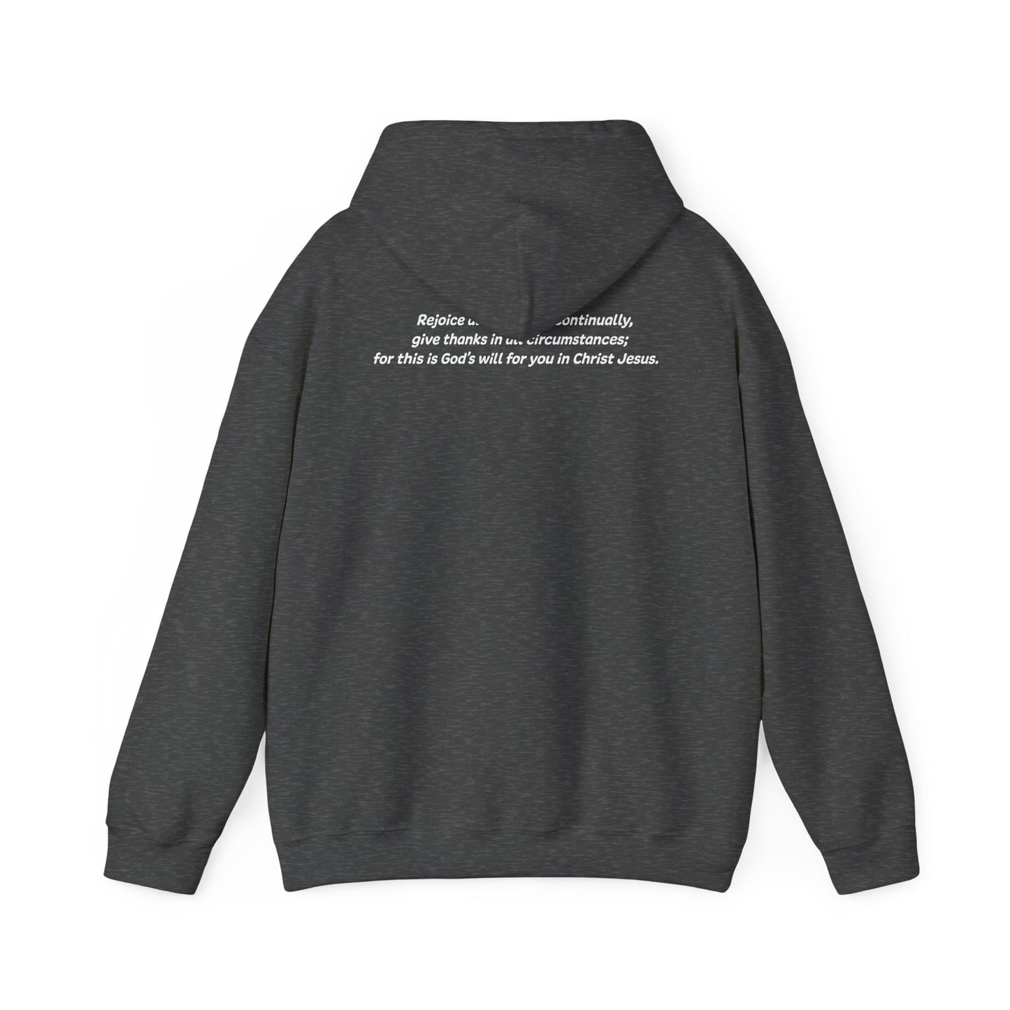 1 Thessalonians 5:16-18 - God Coordinates - Unisex Heavy Blend™ Hooded Sweatshirt (Black/Dark Heather)