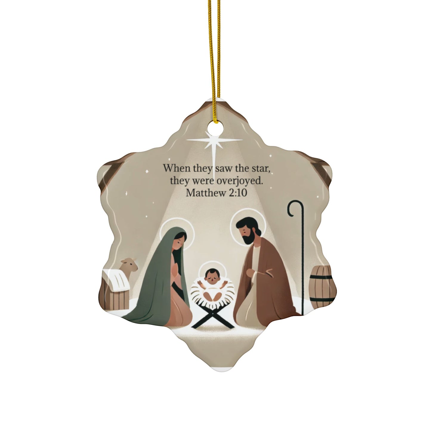 Matthew 2:10 Christmas Ornament