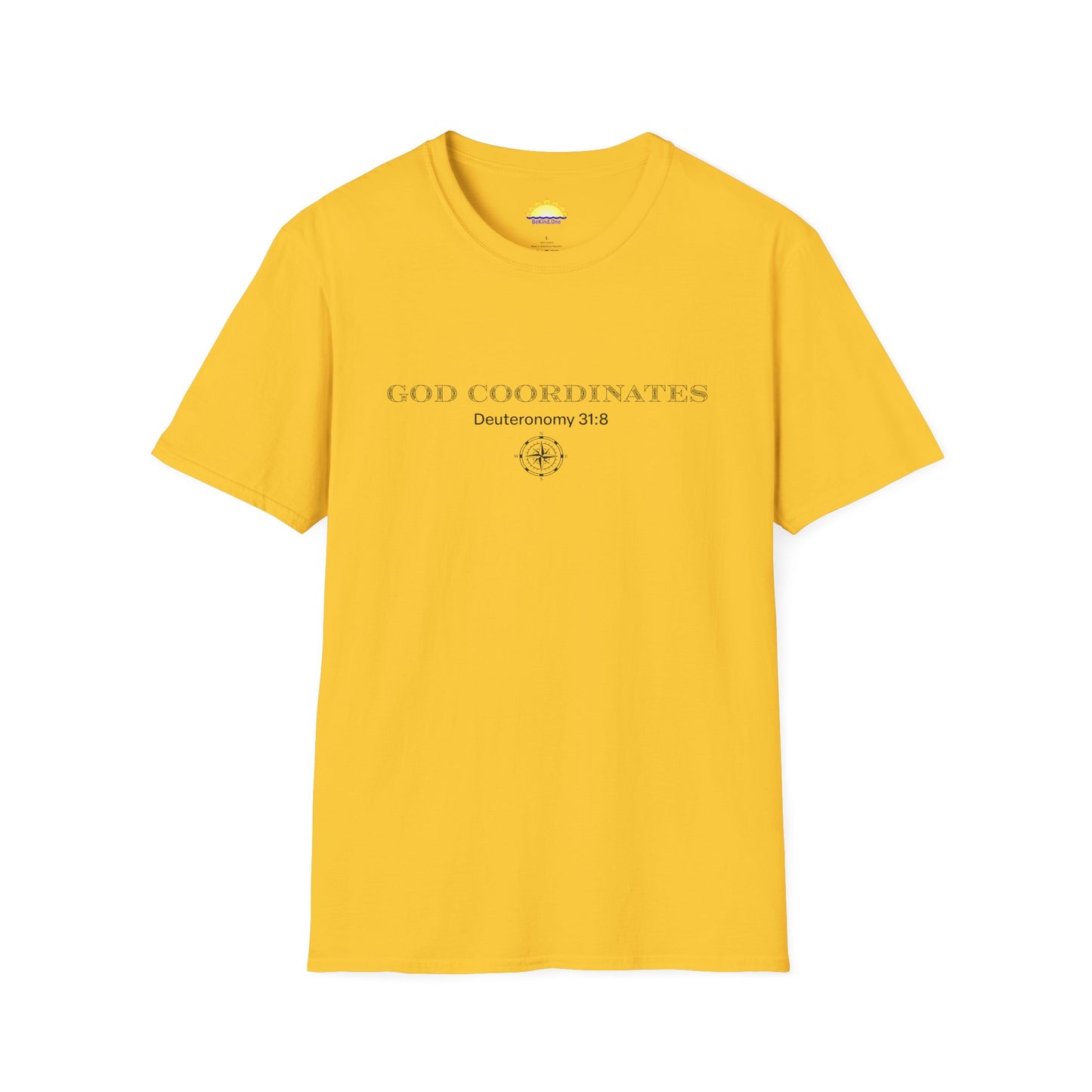 Deuteronomy 31:8 - God Coordinates - Unisex Softstyle T-Shirt