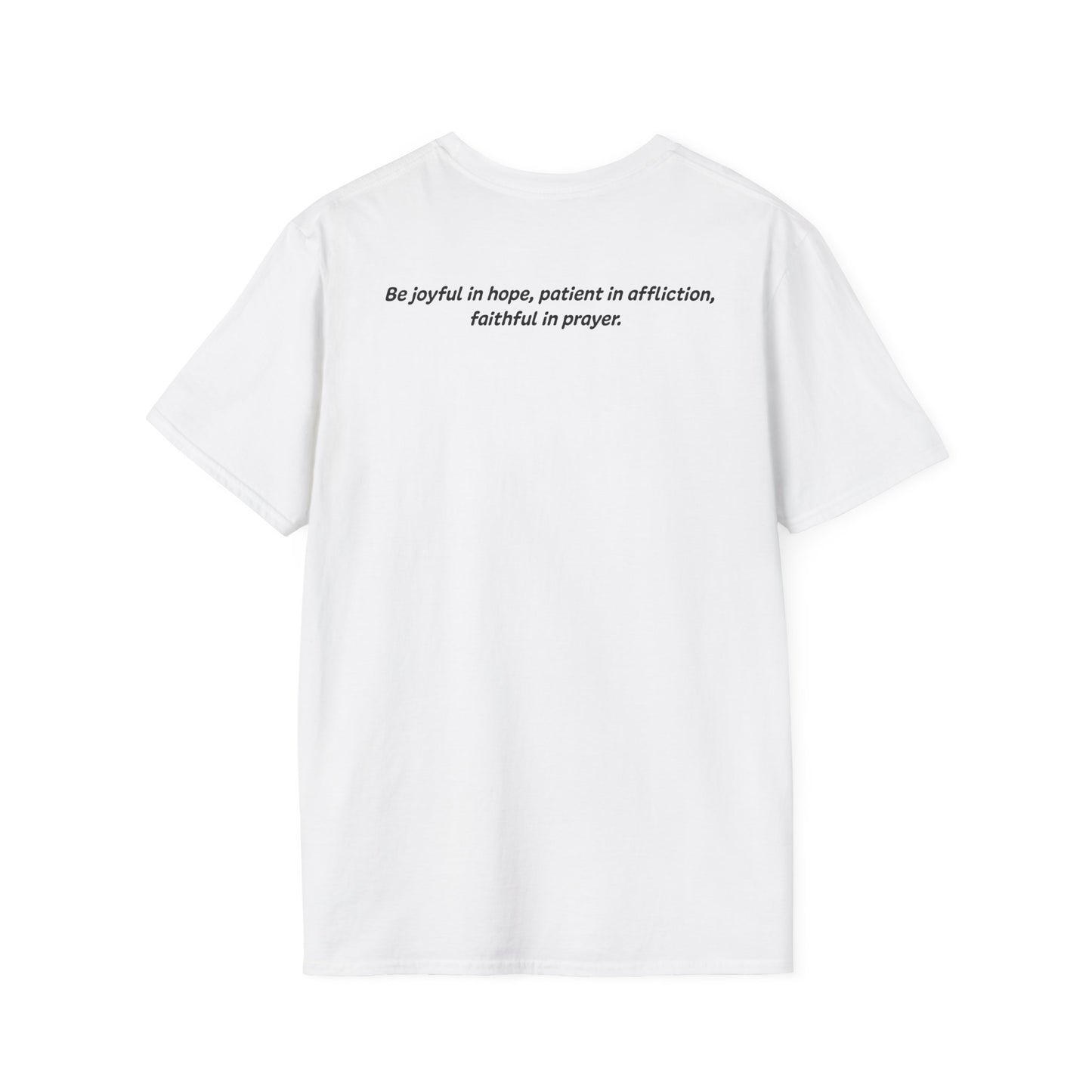 Romans 12:12 - God Coordinates - Unisex Softstyle T-Shirt