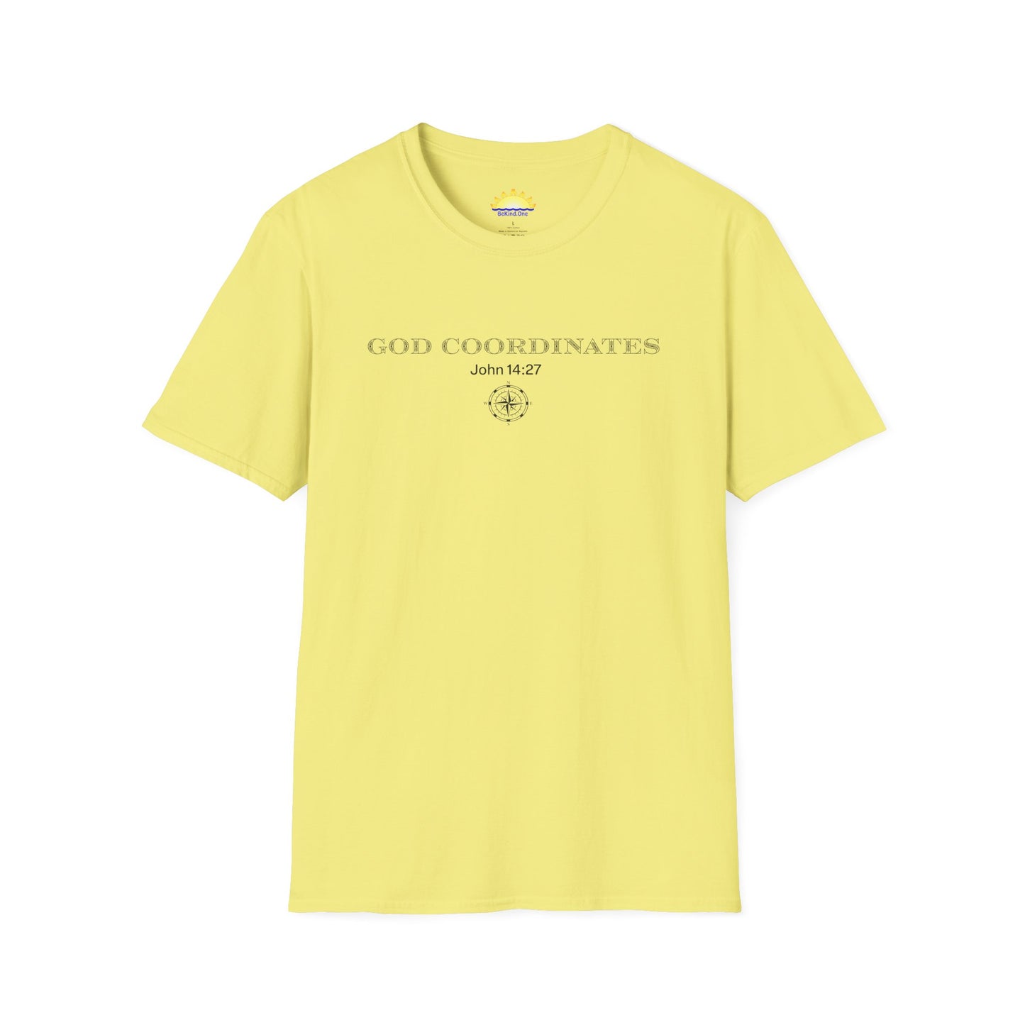 John 14:27 - God Coordinates - Unisex Softstyle T-Shirt
