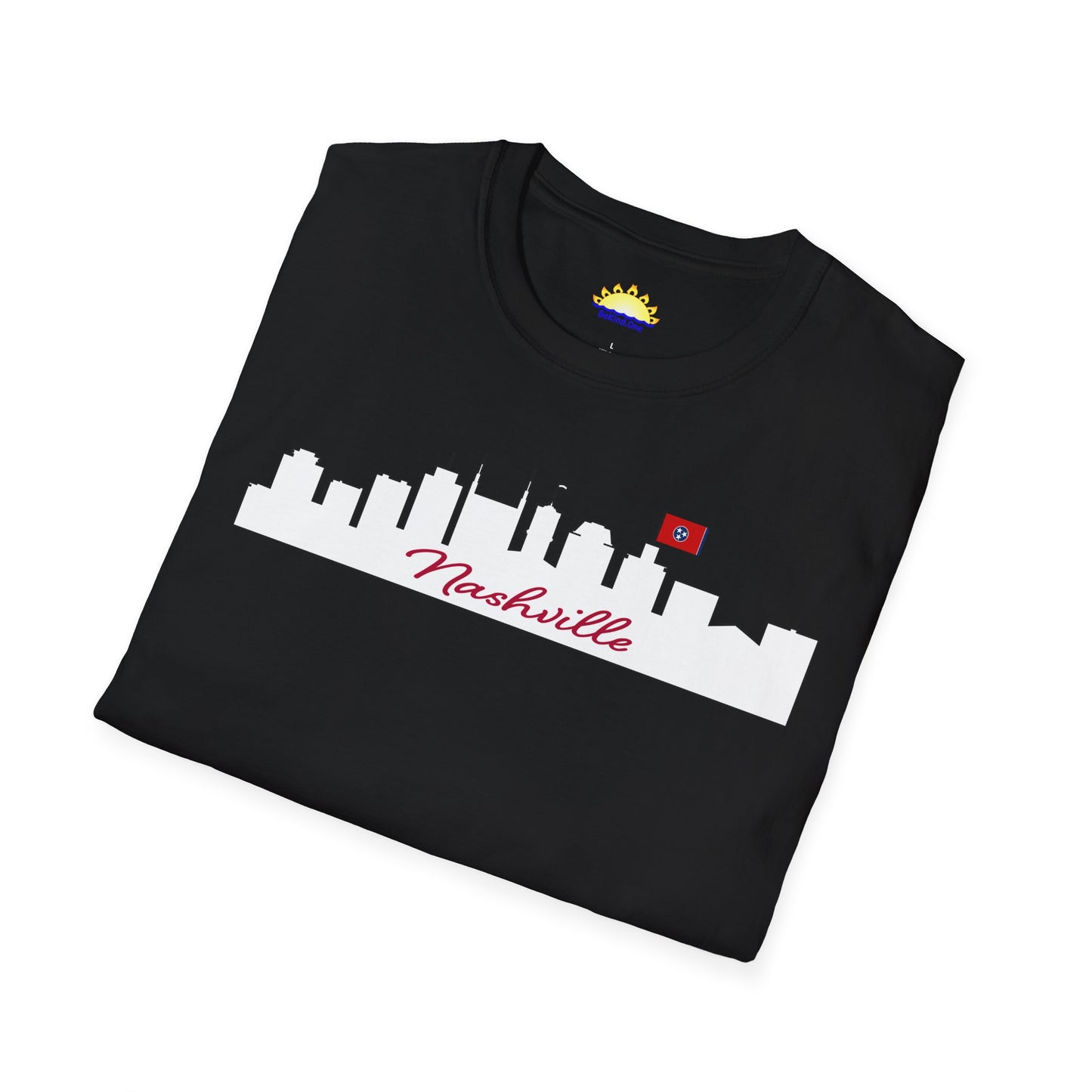 Nashville - City Outline (Dark Color Options) - Unisex Softstyle T-Shirt