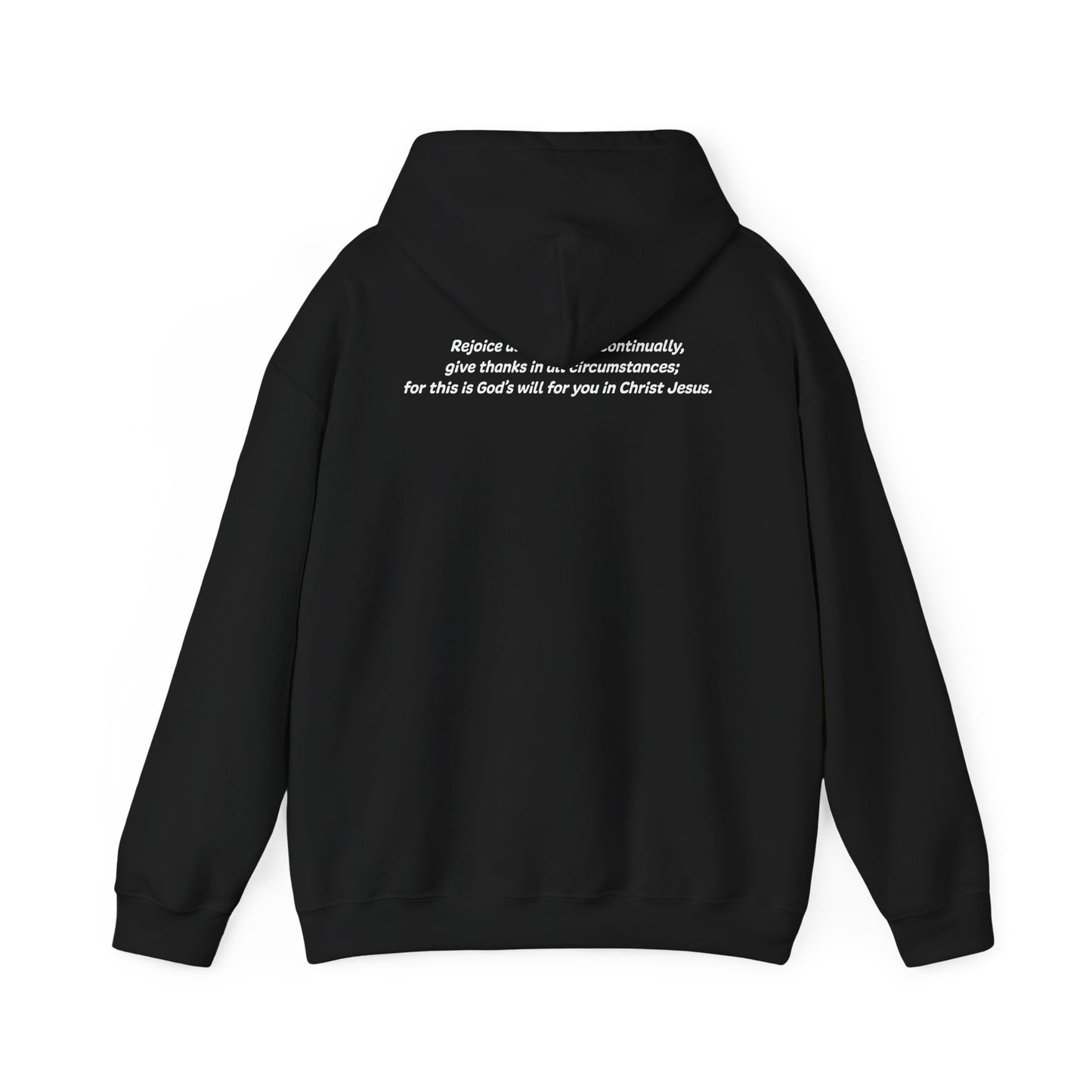 1 Thessalonians 5:16-18 - God Coordinates - Unisex Heavy Blend™ Hooded Sweatshirt (Black/Dark Heather)
