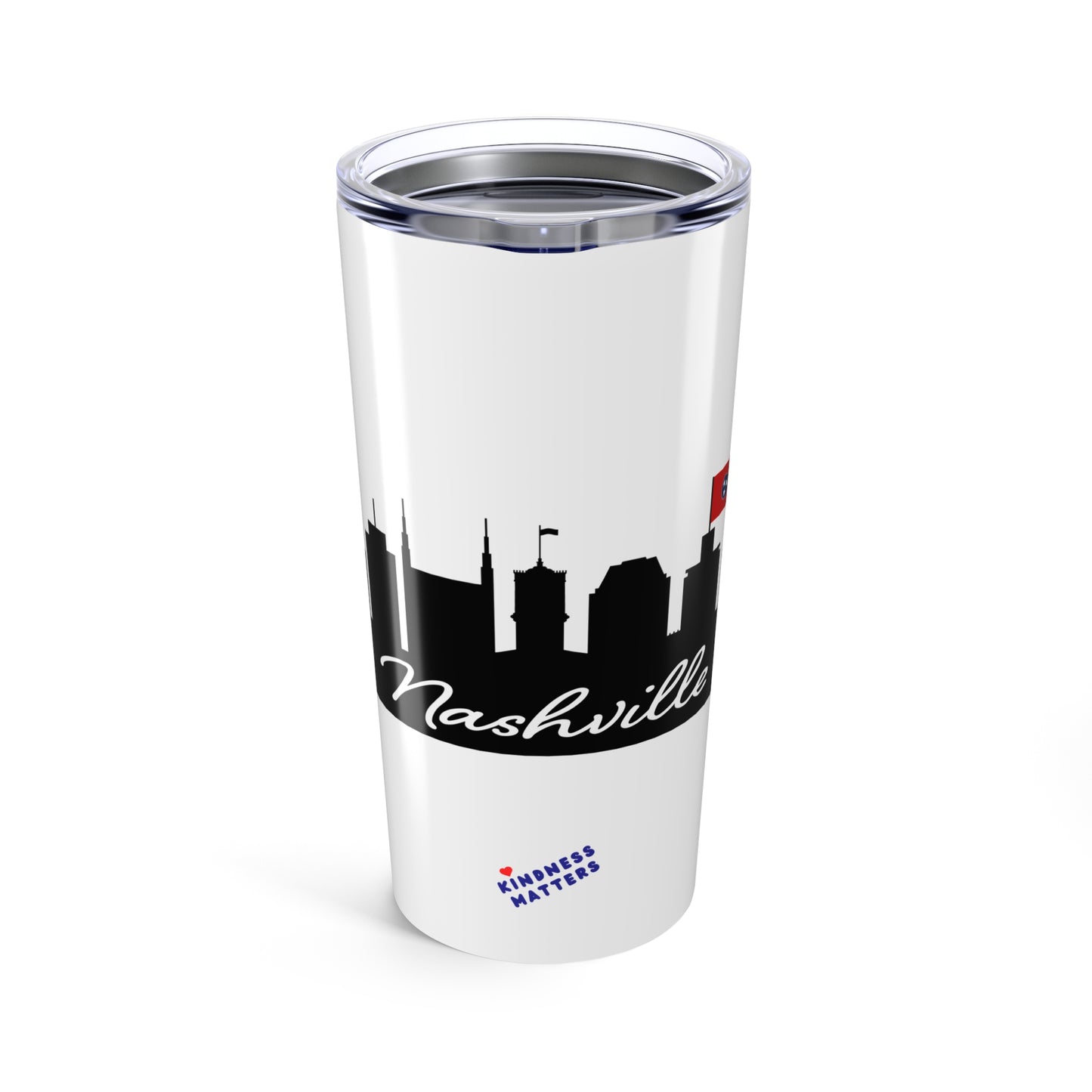 Nashville - City Outline (White) - Tumbler 20oz