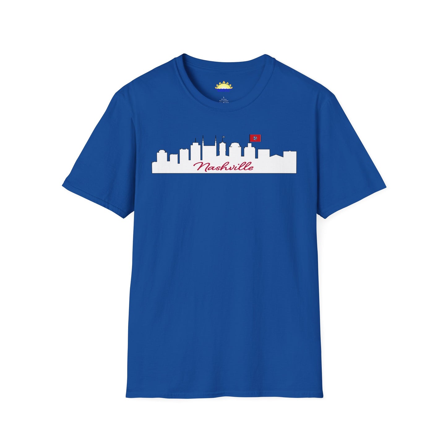 Nashville - City Outline (Dark Color Options) - Unisex Softstyle T-Shirt