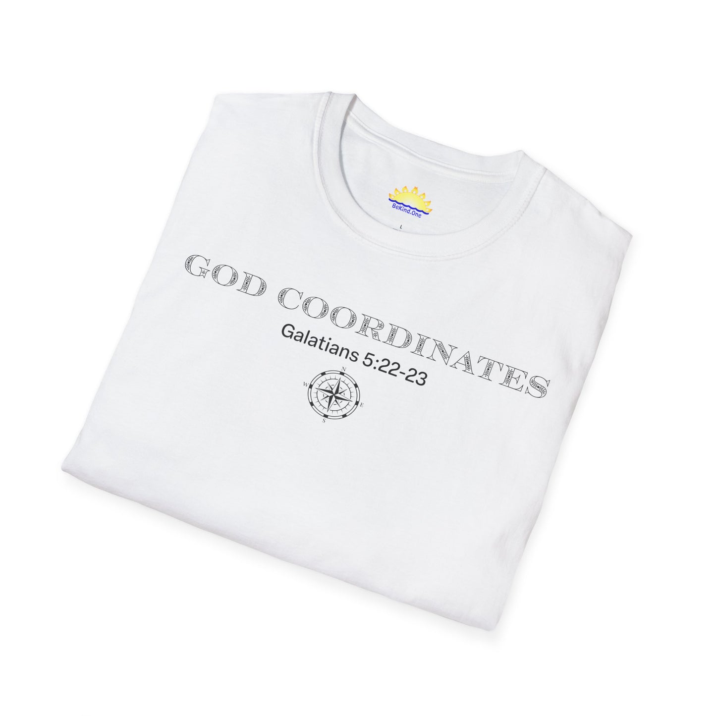 Galatians 5:22-23 - God Coordinates - Unisex Softstyle T-Shirt