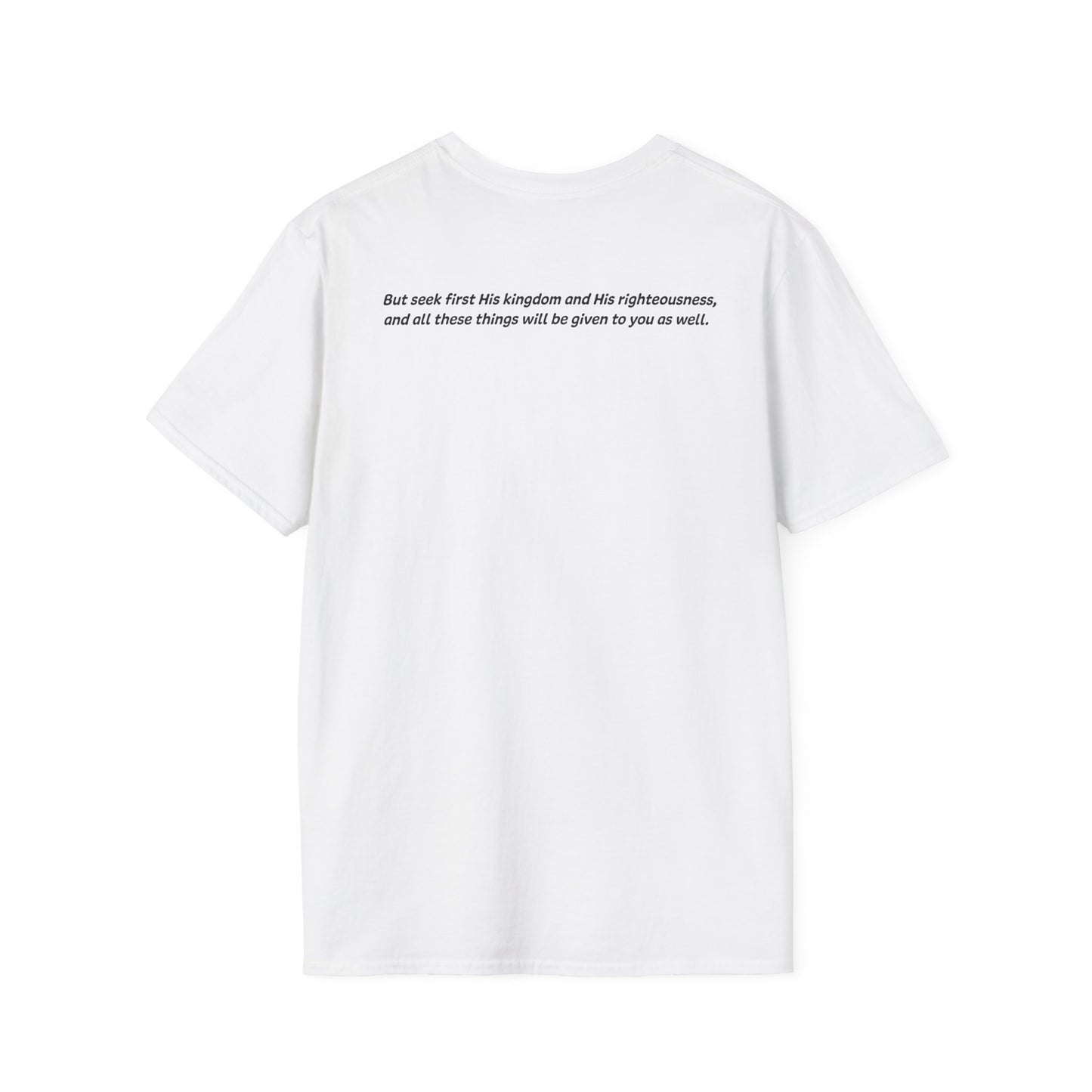Matthew 6:33 - God Coordinates - Unisex Softstyle T-Shirt