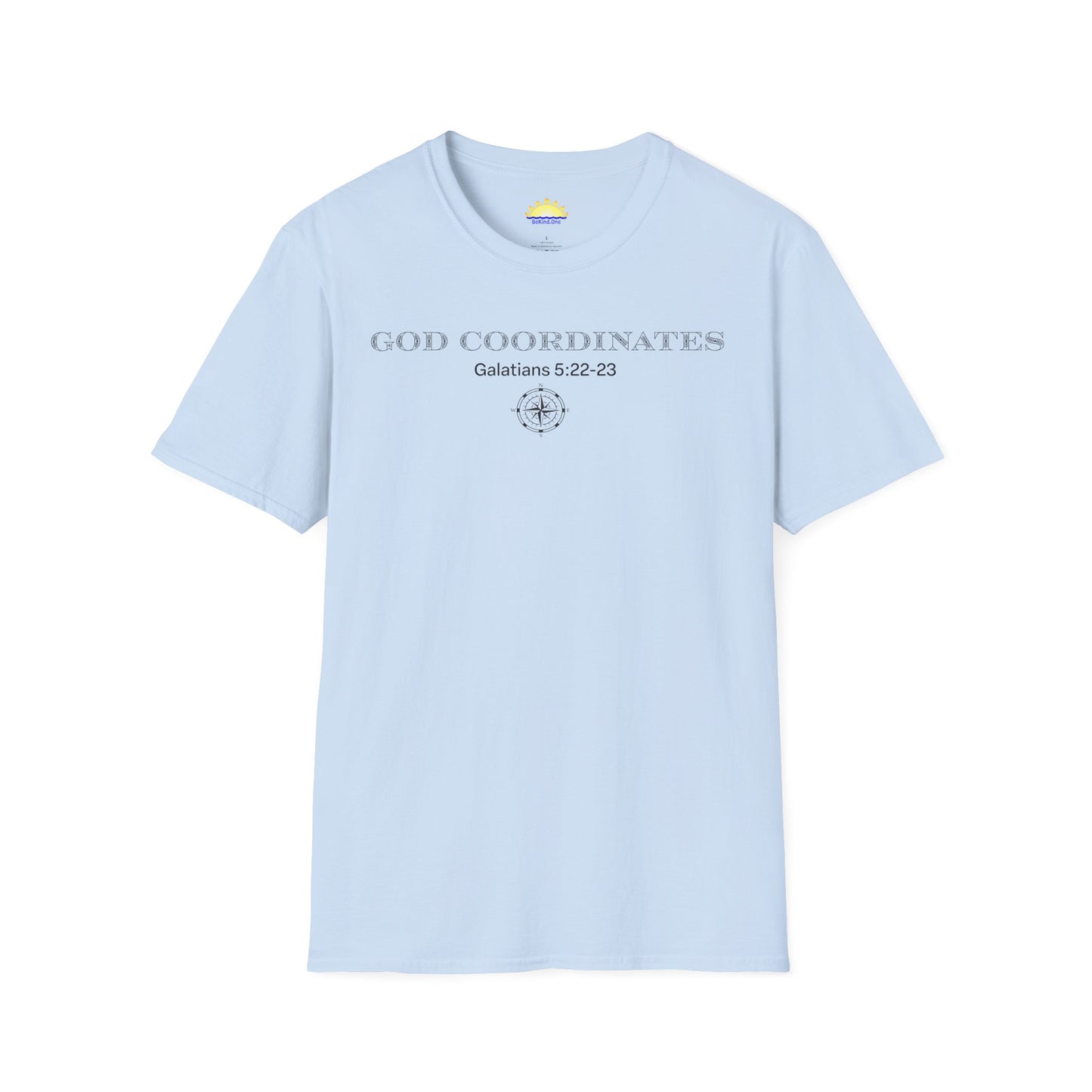 Galatians 5:22-23 - God Coordinates - Unisex Softstyle T-Shirt