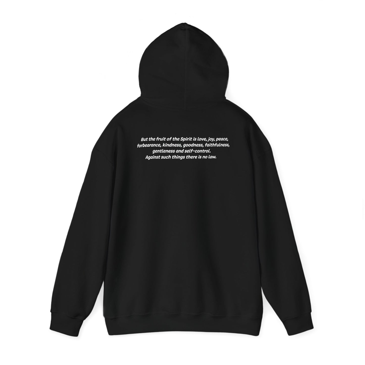 Galatians 5:22-23 - God Coordinates - Unisex Heavy Blend™ Hooded Sweatshirt (Black/Dark Heather)