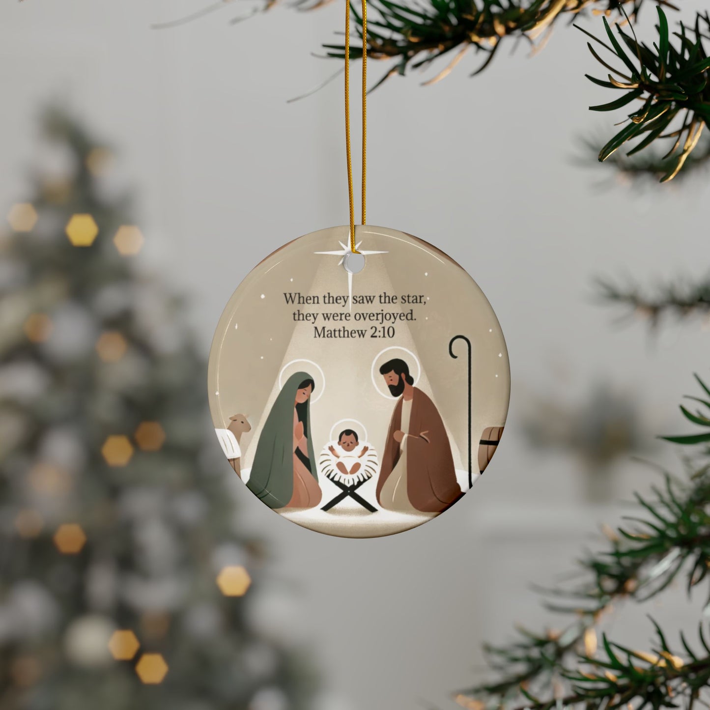 Matthew 2:10 Christmas Ornament