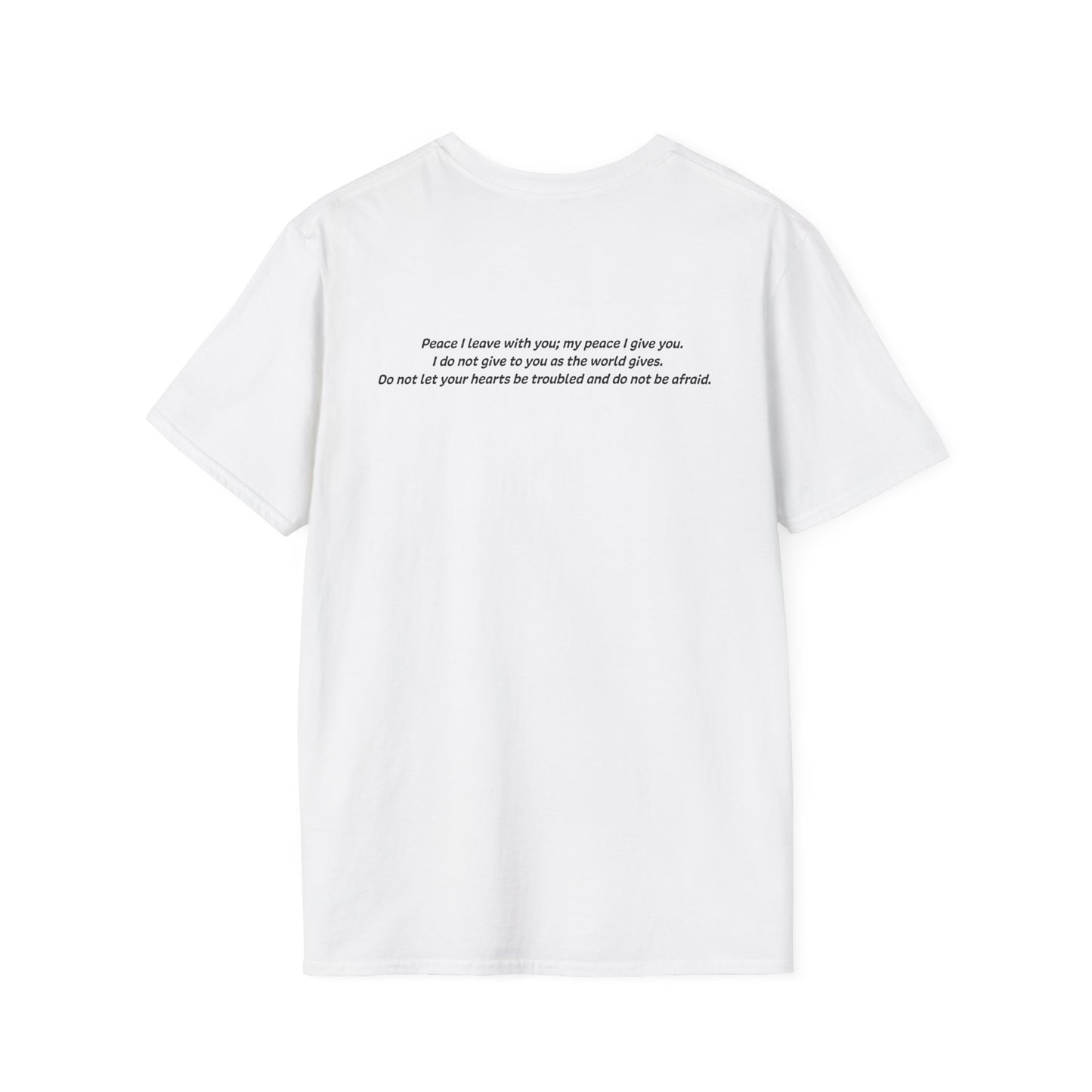 John 14:27 - God Coordinates - Unisex Softstyle T-Shirt