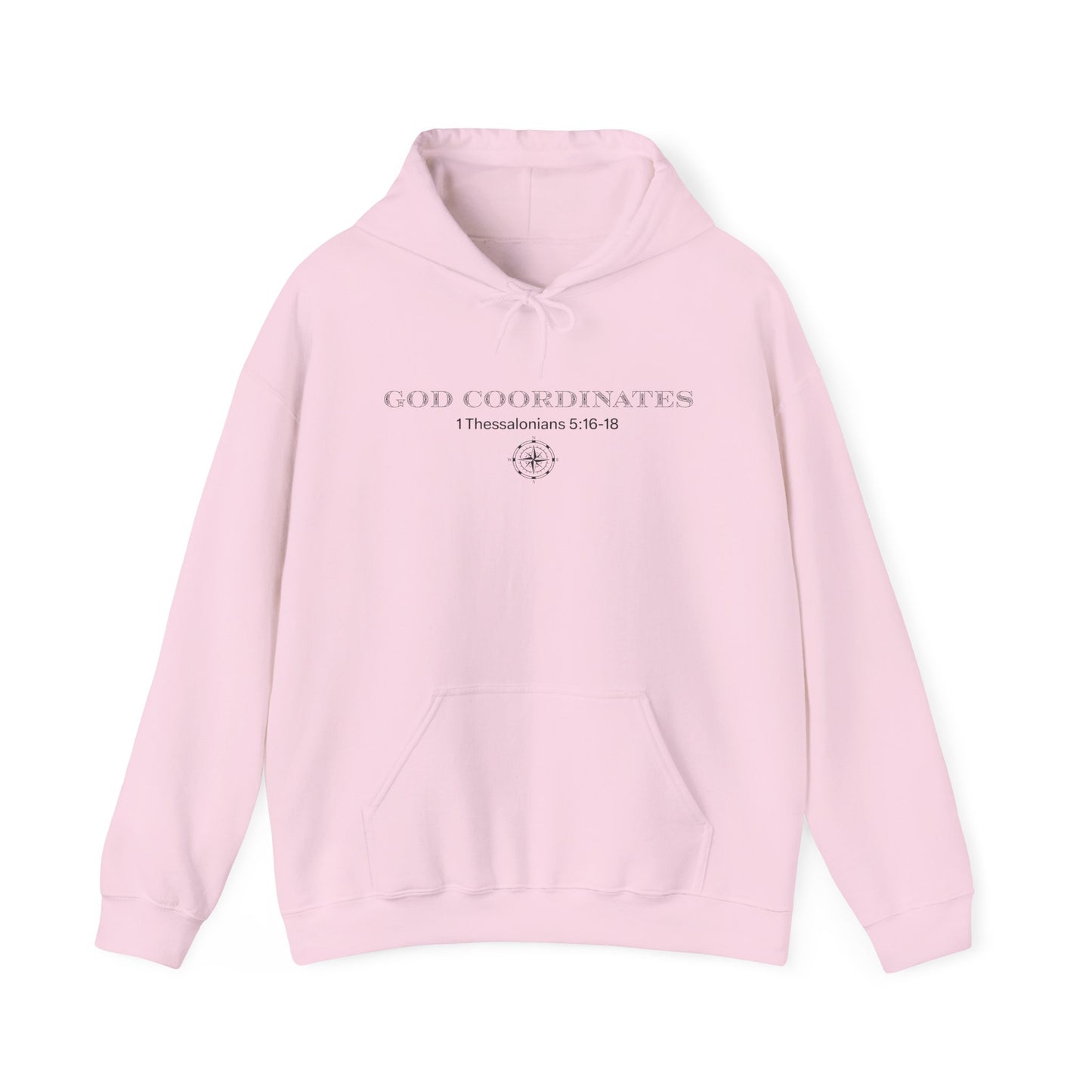 1 Thessalonians 5:16-18 - God Coordinates - Unisex Heavy Blend™ Hooded Sweatshirt