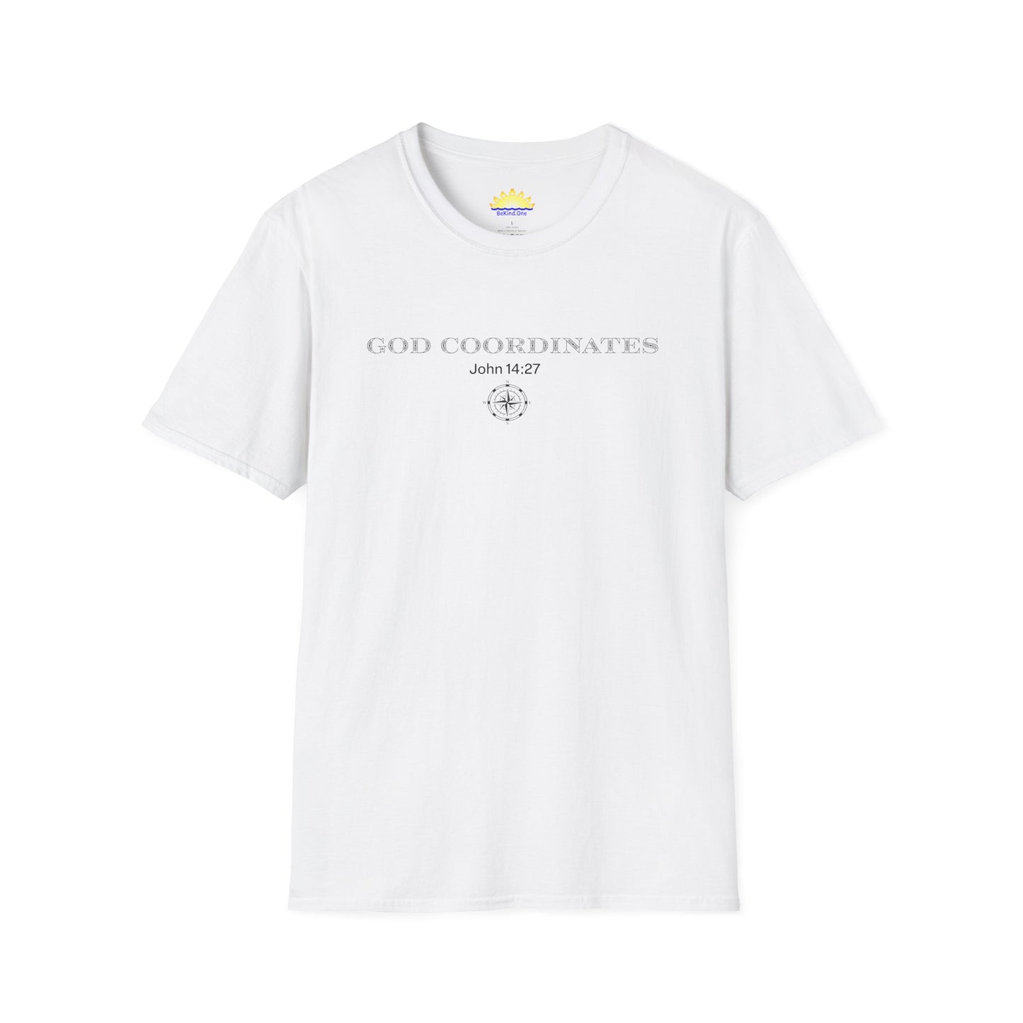 John 14:27 - God Coordinates - Unisex Softstyle T-Shirt