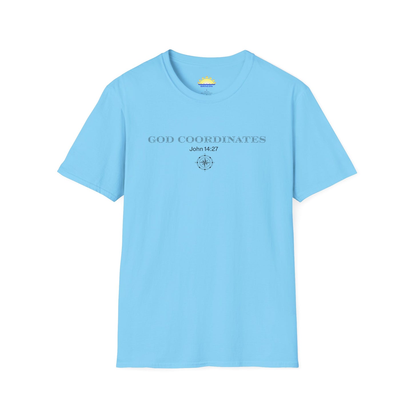 John 14:27 - God Coordinates - Unisex Softstyle T-Shirt