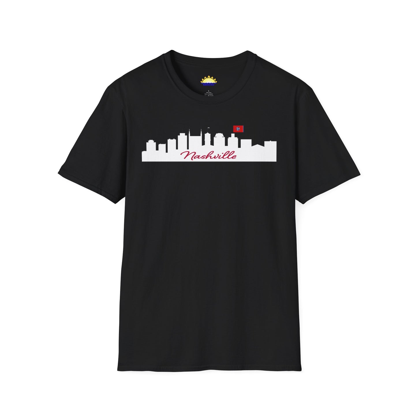 Nashville - City Outline (Dark Color Options) - Unisex Softstyle T-Shirt