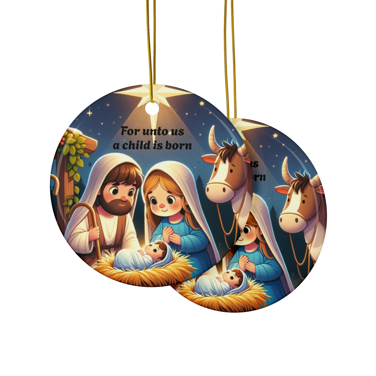 For Unto Us Christmas Ornament