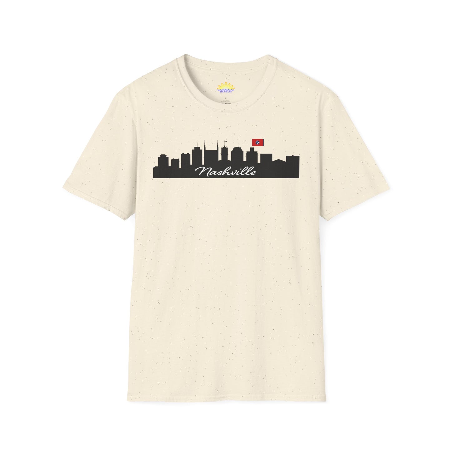 Nashville - City Outline (Light Color Options) - Unisex Softstyle T-Shirt