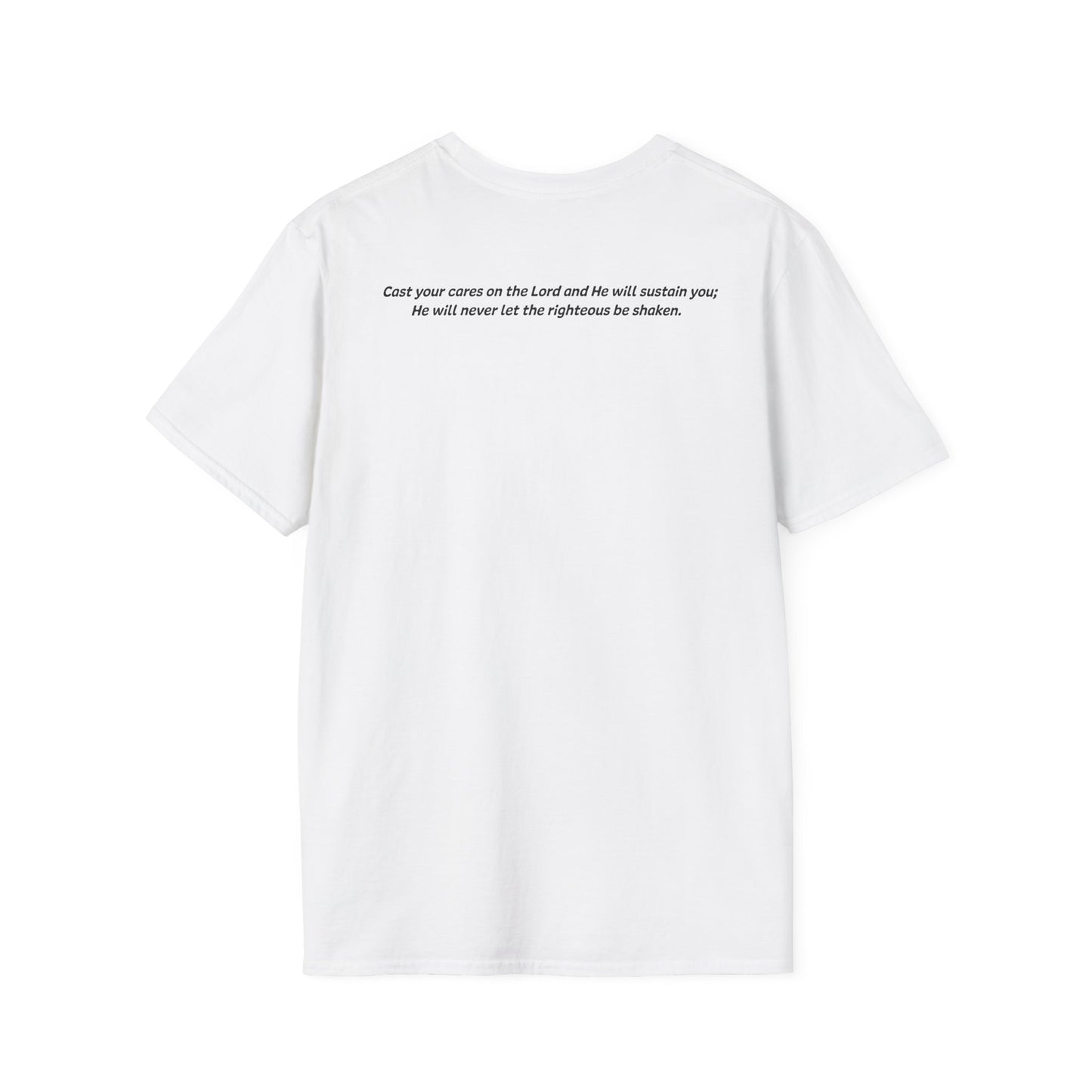 Psalms 55:22 - God Coordinates - Unisex Softstyle T-Shirt