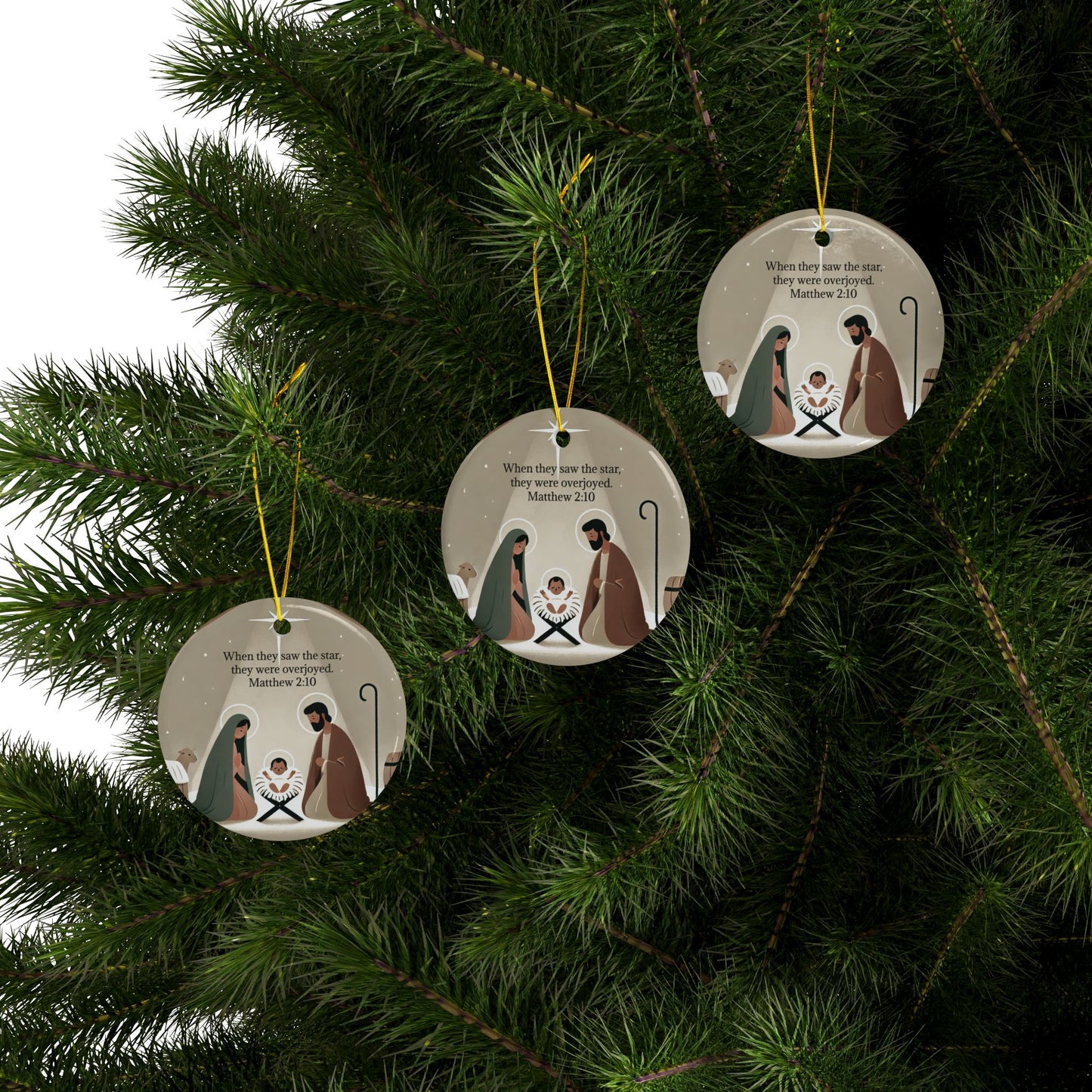 Matthew 2:10 Christmas Ornament