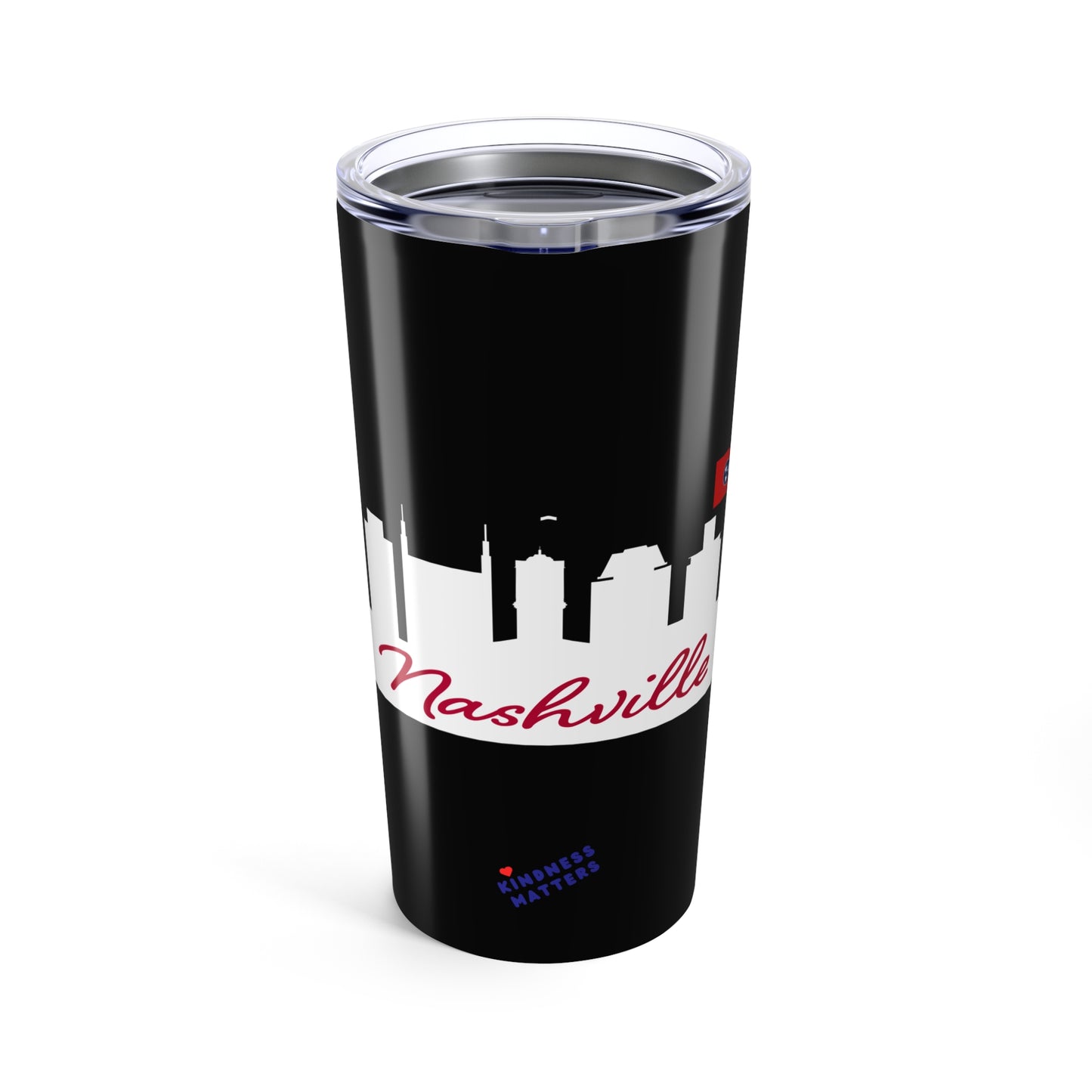 Nashville - City Outline (Black) - Tumbler 20oz