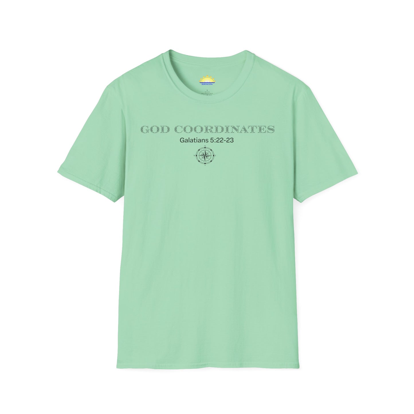 Galatians 5:22-23 - God Coordinates - Unisex Softstyle T-Shirt