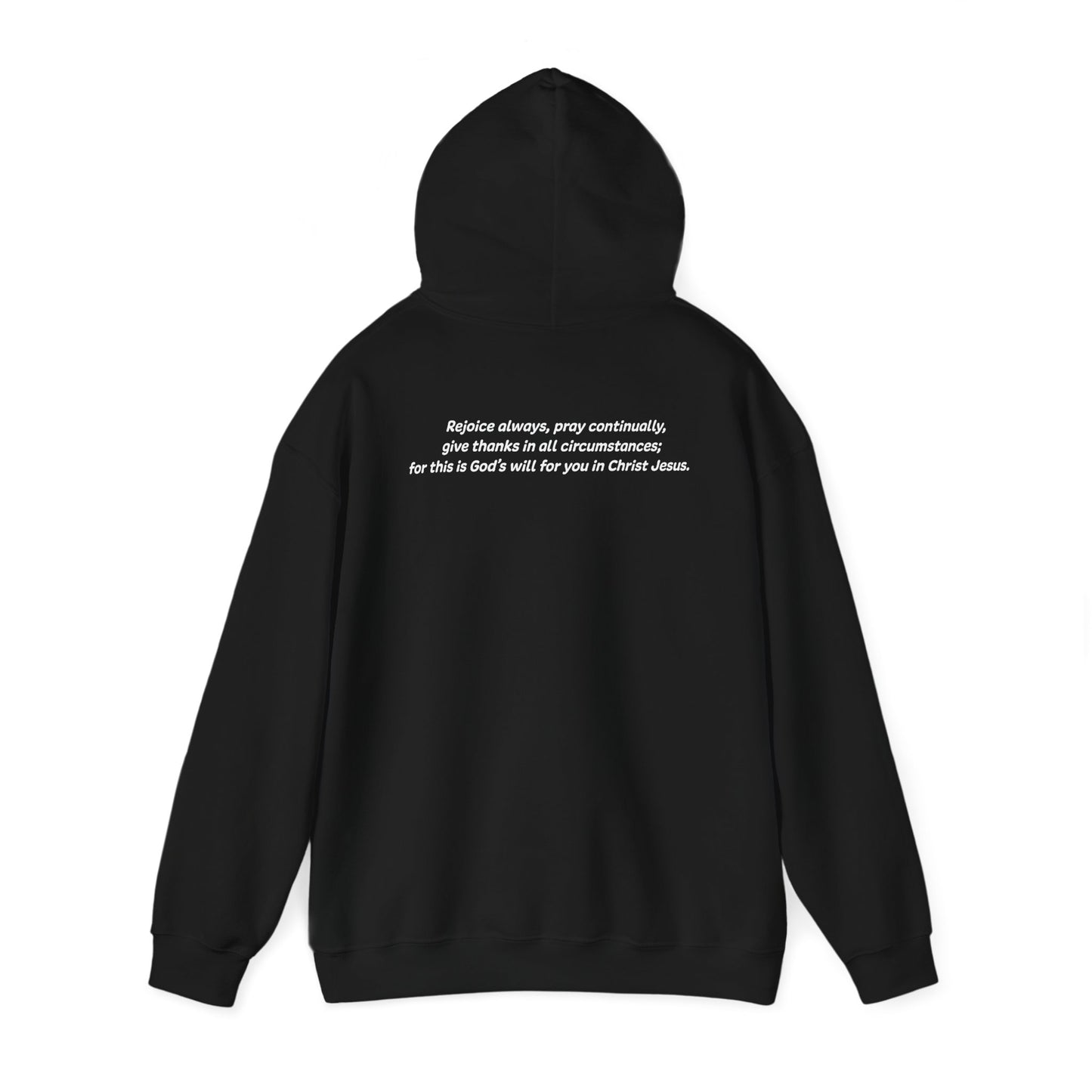 1 Thessalonians 5:16-18 - God Coordinates - Unisex Heavy Blend™ Hooded Sweatshirt (Black/Dark Heather)