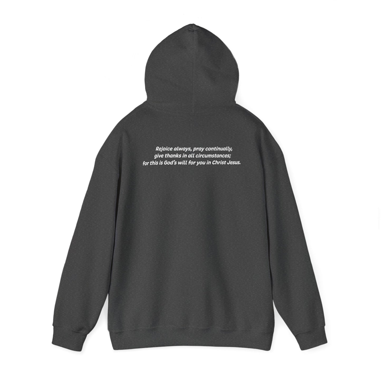 1 Thessalonians 5:16-18 - God Coordinates - Unisex Heavy Blend™ Hooded Sweatshirt (Black/Dark Heather)