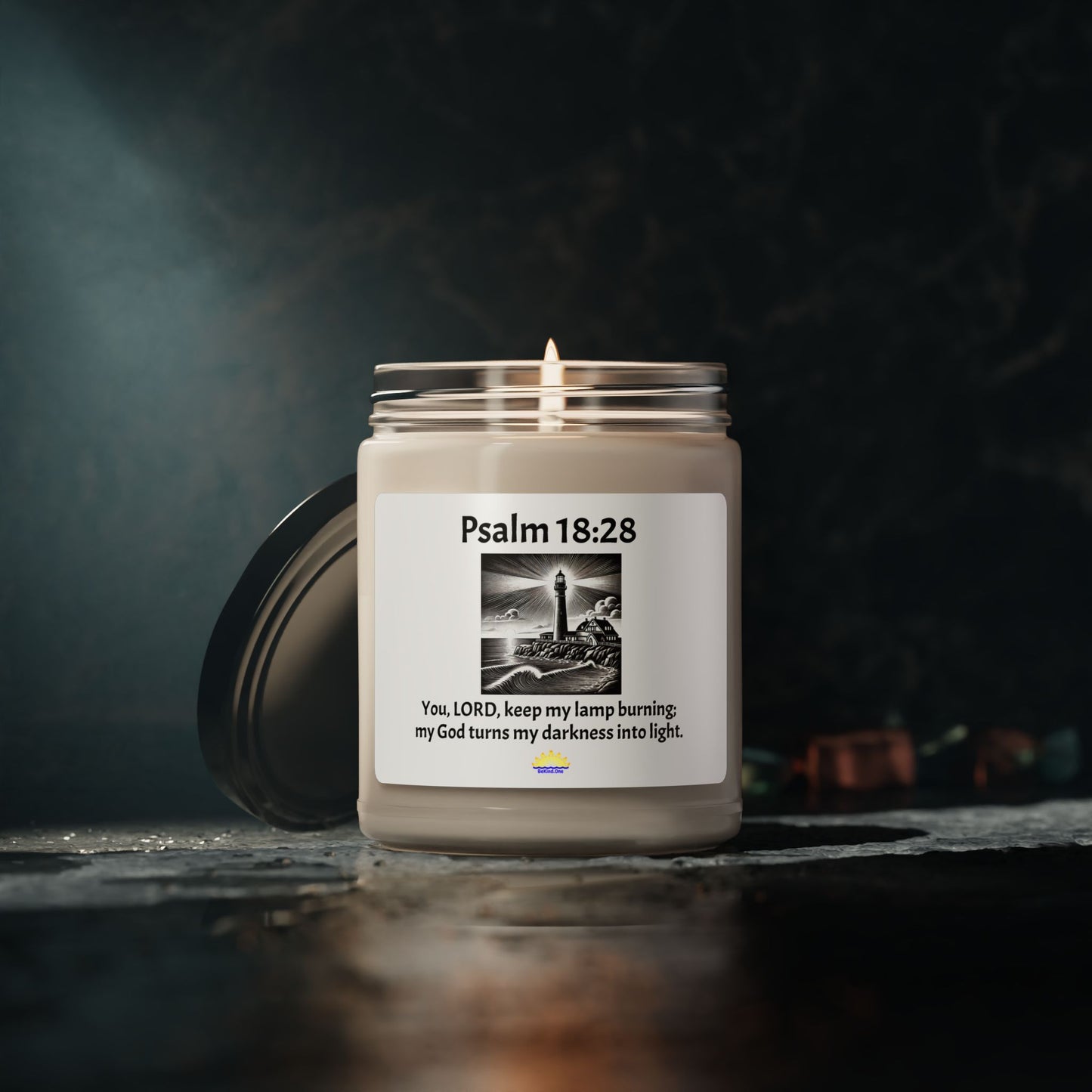 Psalm 18:28 - Scented Soy Candle, 9oz