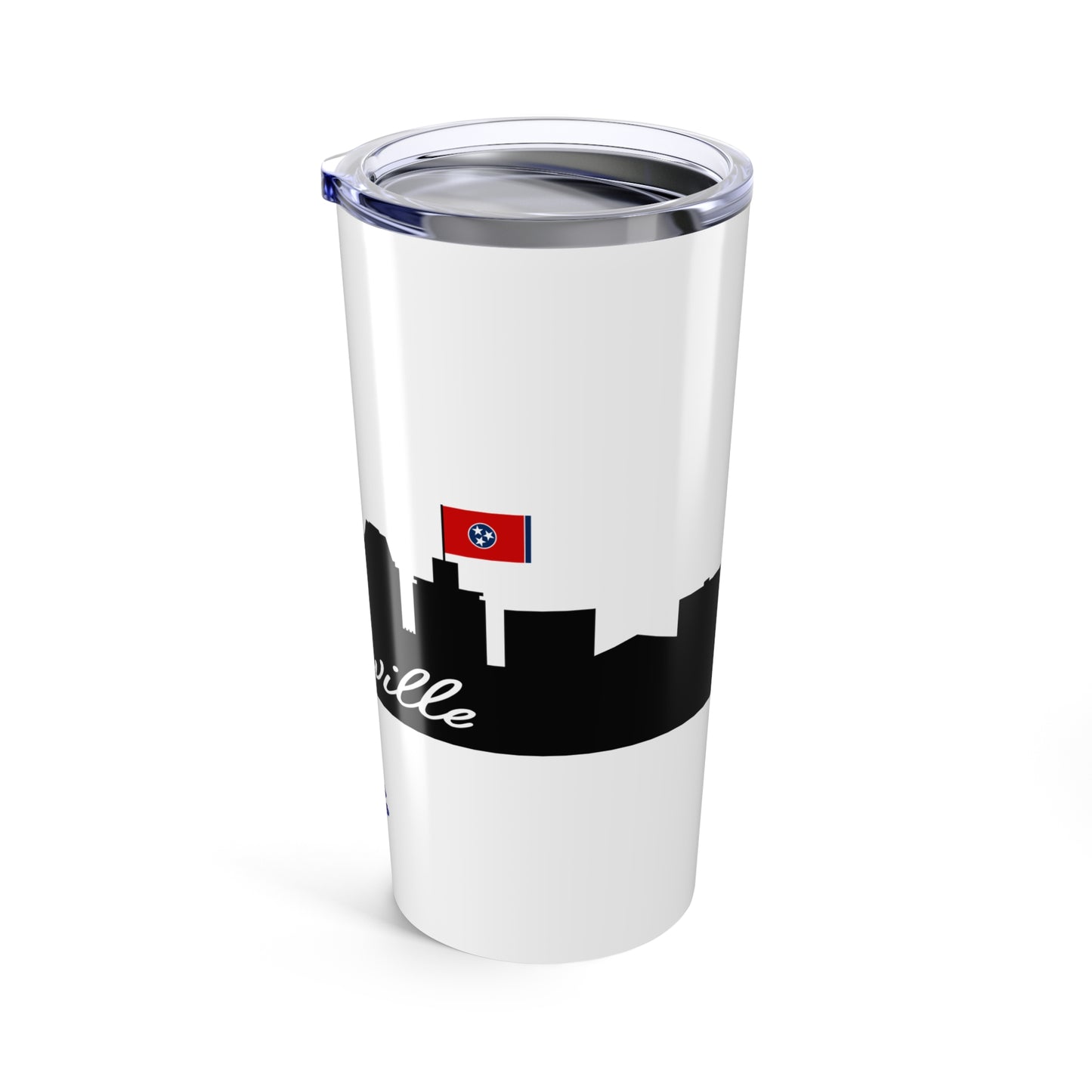Nashville - City Outline (White) - Tumbler 20oz