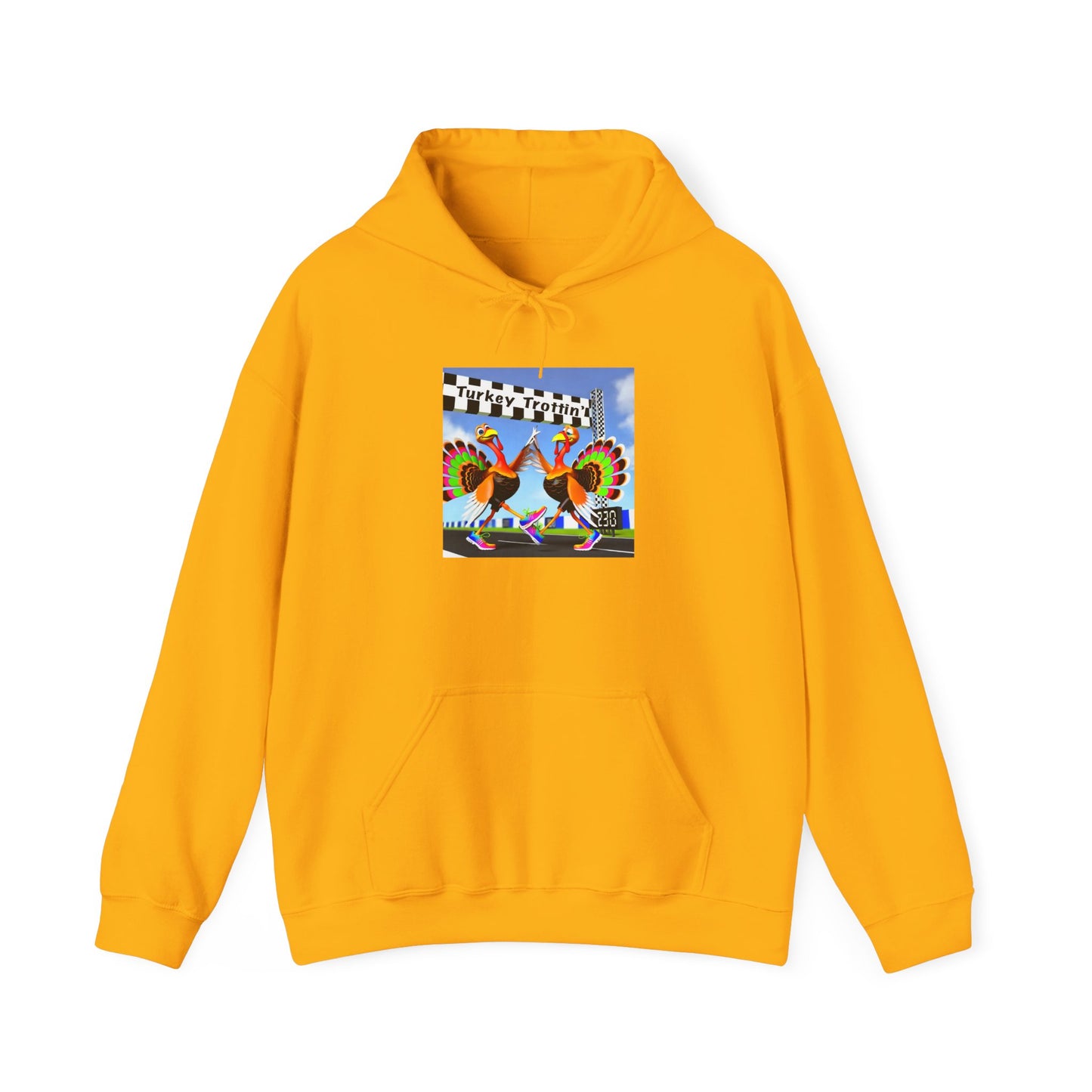 Turkey Trottin' - Unisex Heavy Blend™ Hooded Sweatshirt