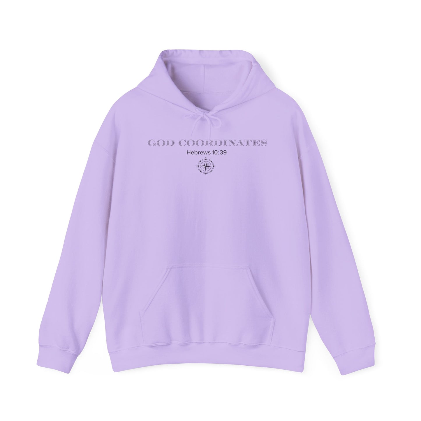 Hebrews 10:39 - God Coordinates - Unisex Heavy Blend™ Hooded Sweatshirt