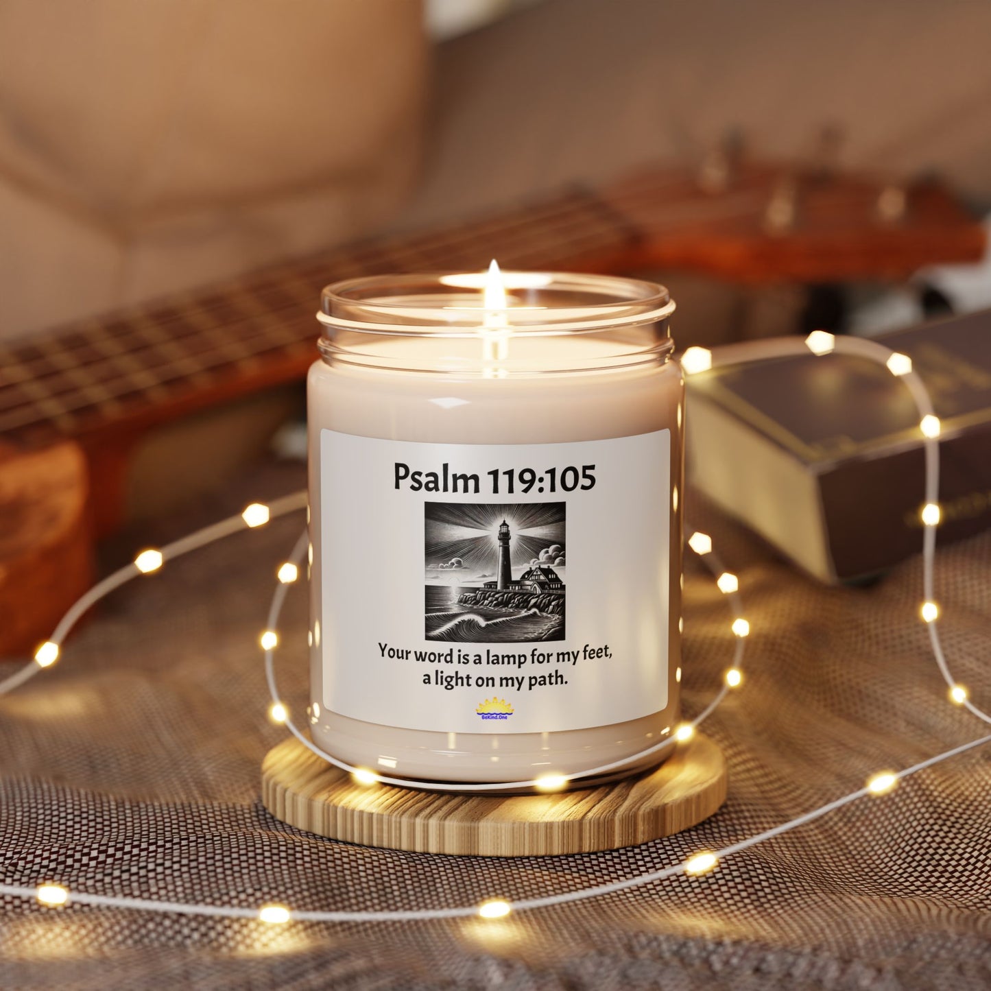 Psalm 119:105 - Scented Soy Candle, 9oz