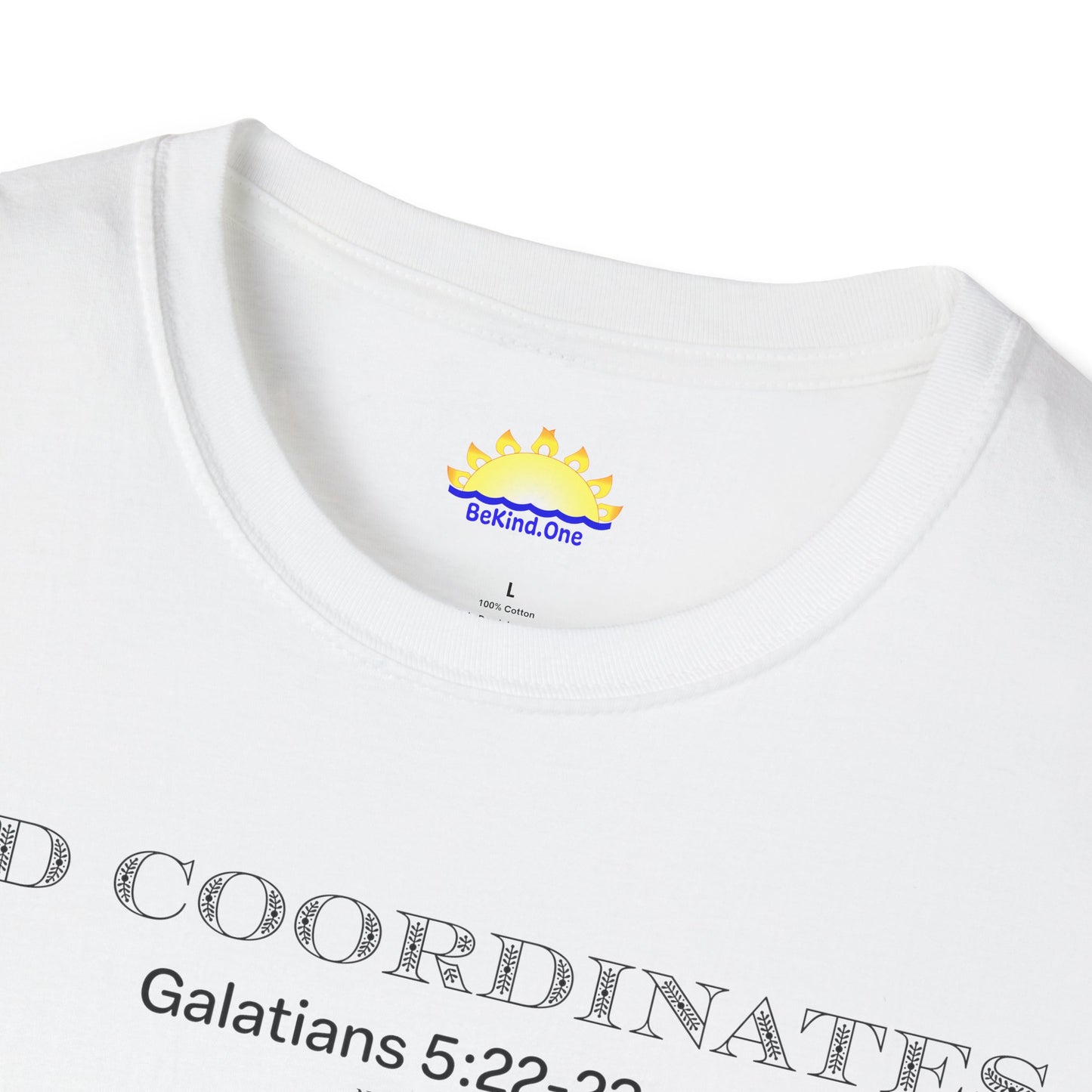 Galatians 5:22-23 - God Coordinates - Unisex Softstyle T-Shirt