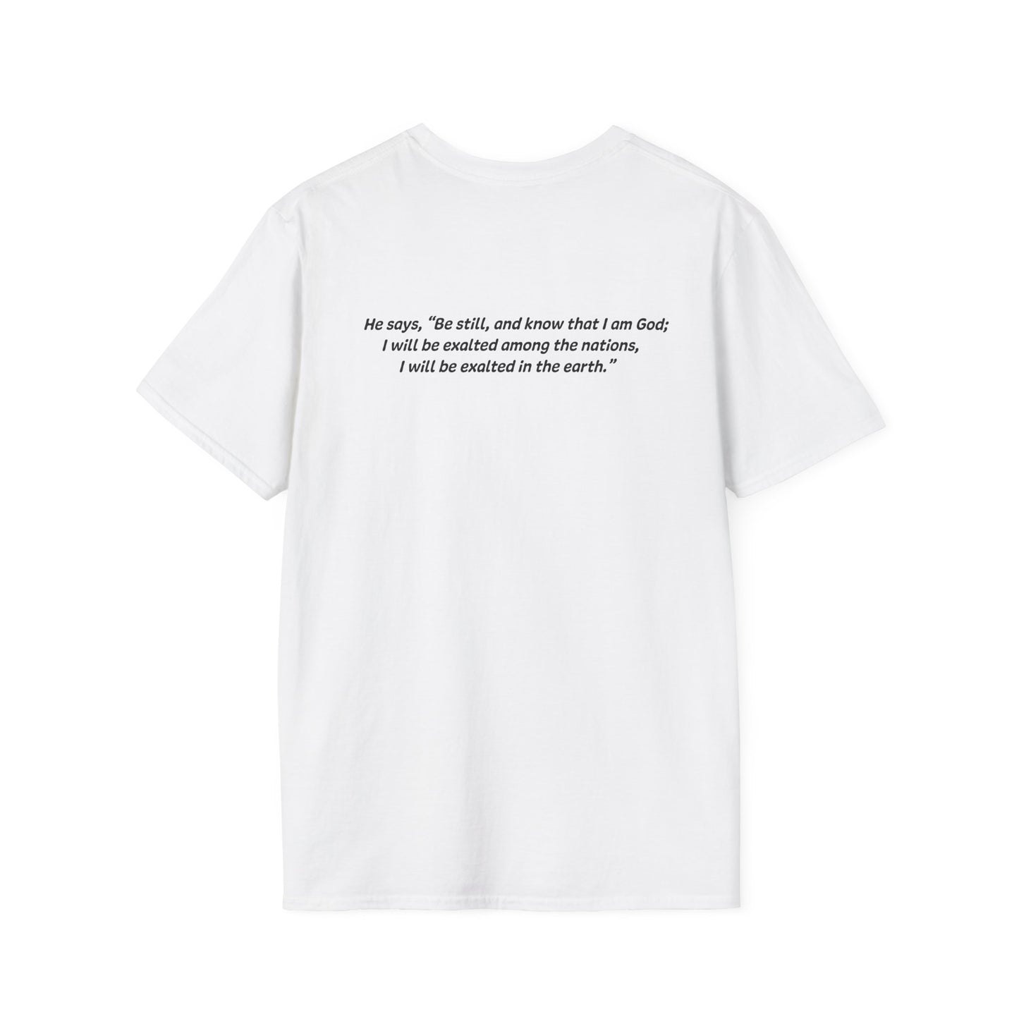 Psalms 46:10 - God Coordinates - Unisex Softstyle T-Shirt
