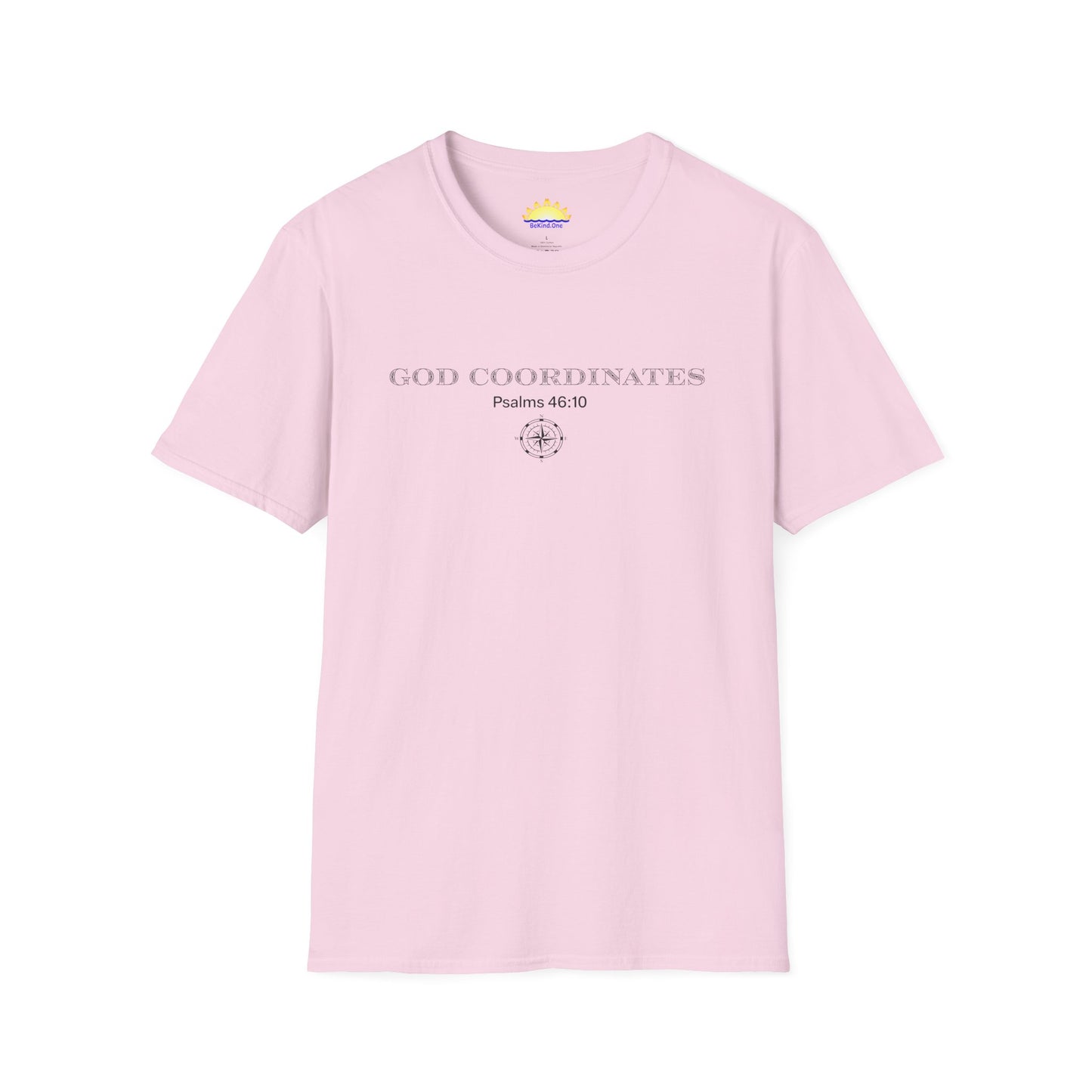 Psalms 46:10 - God Coordinates - Unisex Softstyle T-Shirt