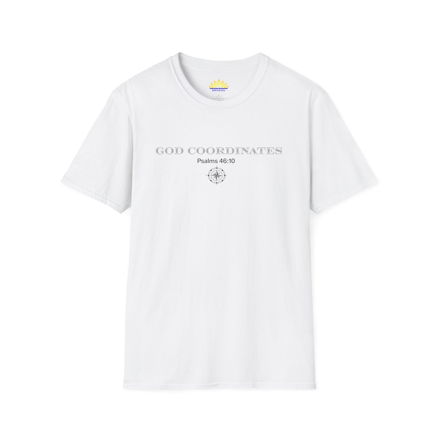 Psalms 46:10 - God Coordinates - Unisex Softstyle T-Shirt